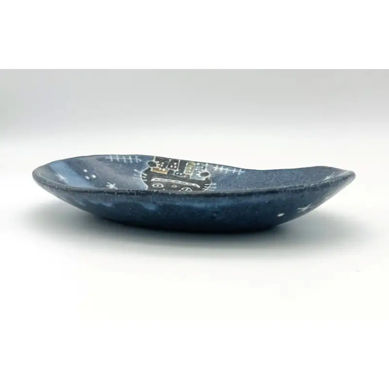猫街の植物工場長のカレー皿 midnight【716】_HA1724