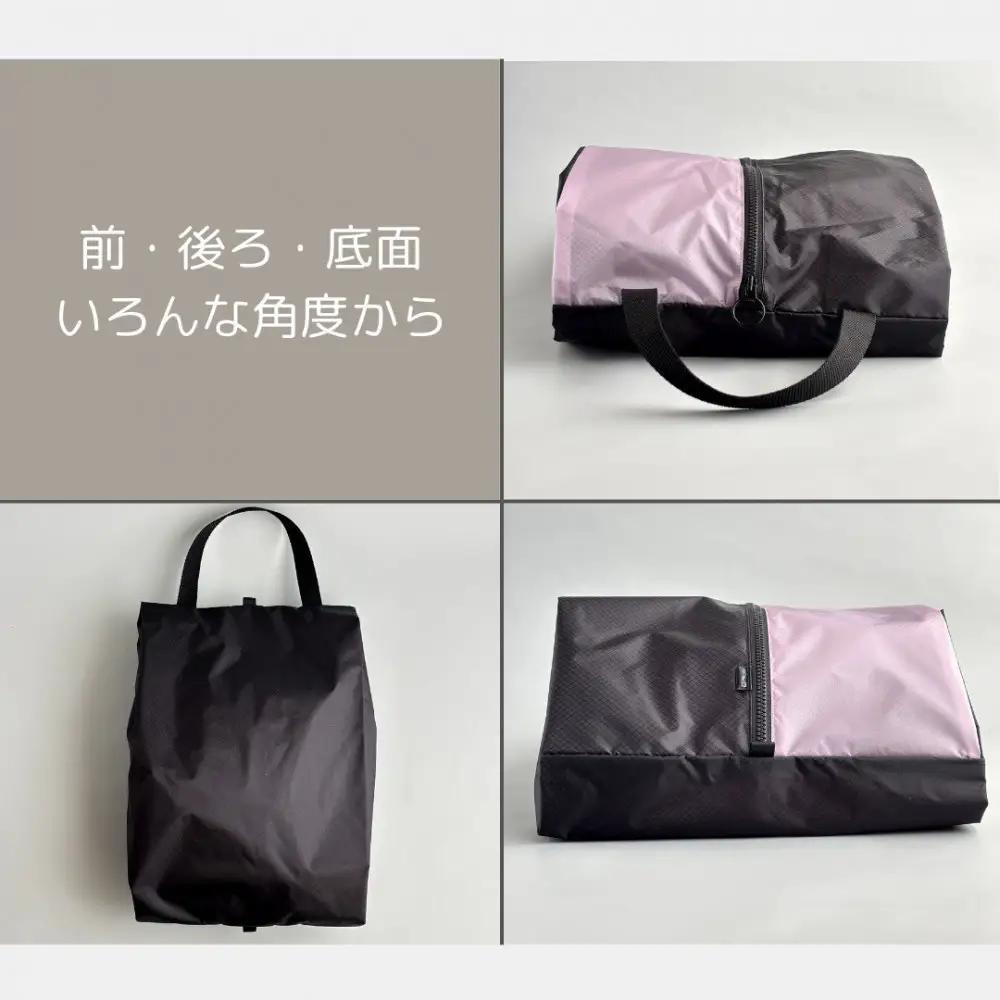 【Lサイズ・薄紫】軽量ナイロン登山靴ケース　　シューズケース　着替えポーチ　旅行用　アウトドア　ショートブーツ