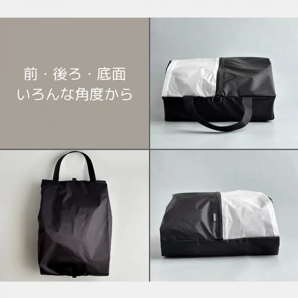 【Lサイズ・白】軽量ナイロン登山靴ケース　　シューズケース　着替えポーチ　旅行用　アウトドア　ショートブーツ