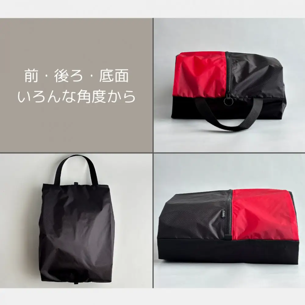 【Lサイズ・赤】軽量ナイロン登山靴ケース　　シューズケース　着替えポーチ　旅行用　アウトドア　ショートブーツ