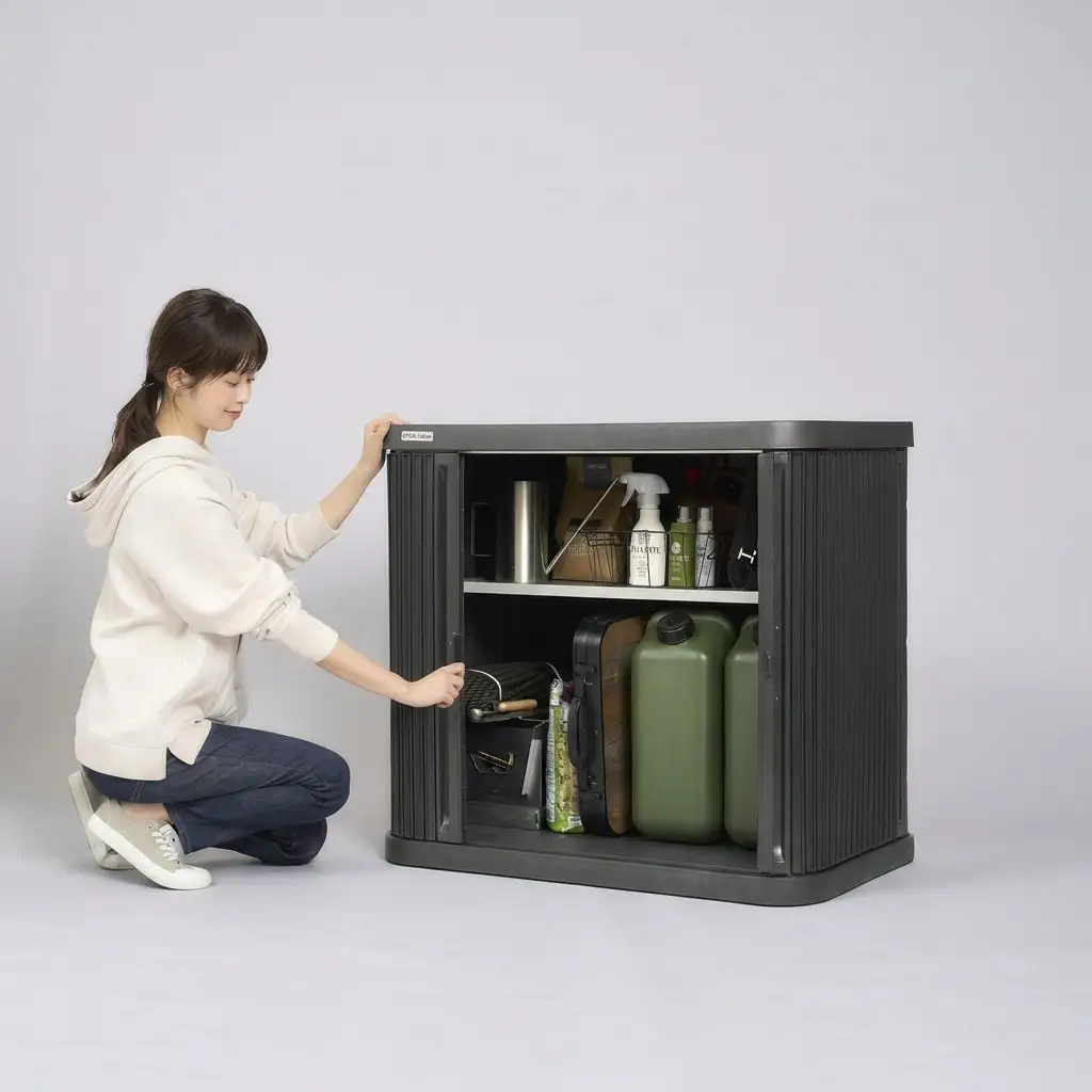 ミニロッカー ML-800PP ダークグレー 物置 屋外 サビにくい 庭 ベランダ ガーデン 掃除 防災 収納 ストッカー ミニロッカー アイリスオーヤマ おしゃれ