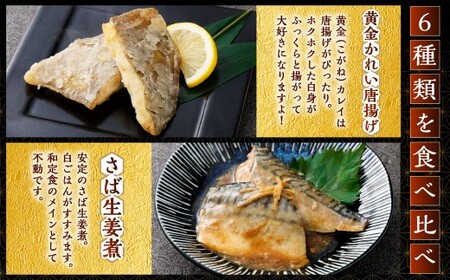 彩り豊かな食べ比べ！骨取りお魚6種×4切 真空パック【煮魚･焼き魚･唐揚げ･西京漬け 詰め合わせセット】 魚 赤魚 あじ 鯵 かれい 鰈 さば サバ 鯖 さわら 鰆 ぶり ブリ 鰤 煮魚 焼き魚 唐揚げ 西京漬け 照焼き 生姜煮 詰合せ セット 冷凍 骨取り 骨抜き