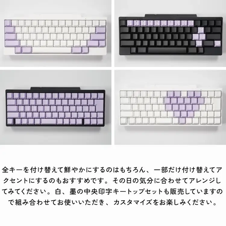HHKBキートップセット（藤）英語配列/中央印字 PD-KB400KTLPC 家電 キーボード パソコン PC 静電容量無接点 国産 国内製造 PFU ｜パソコン