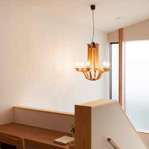 木のシャンデリア 大サイズ メープル LED電球付き｜照明 ランプ インテリア 家具 工芸品 栃木県 塩谷町