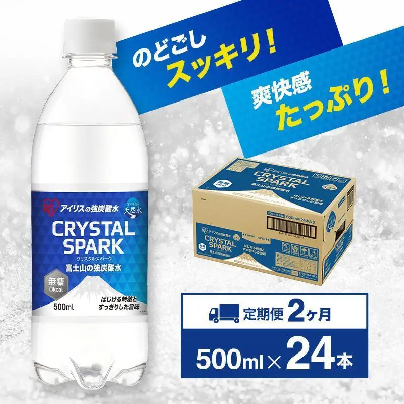 強炭酸水 【2か月定期便】500ml 24本 炭酸