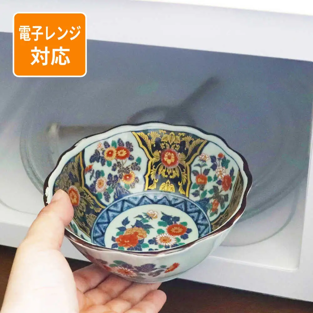 【波佐見焼】染錦金彩紋 八角小鉢 5個セット【西日本陶器】[AC288]