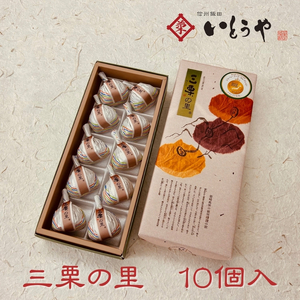 三栗の里 ( 10個入 ) | 菓子 和菓子 職人 栗 くり 小豆 あずき 大納言小豆 餡 あんこ 和 スイーツ デザート 手土産 長野県 飯田市