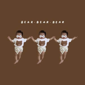 [tulip bear (チューリップベア)] おおきなくまのベビーTシャツ 90サイズ★イラスト：hanaさん [0810]