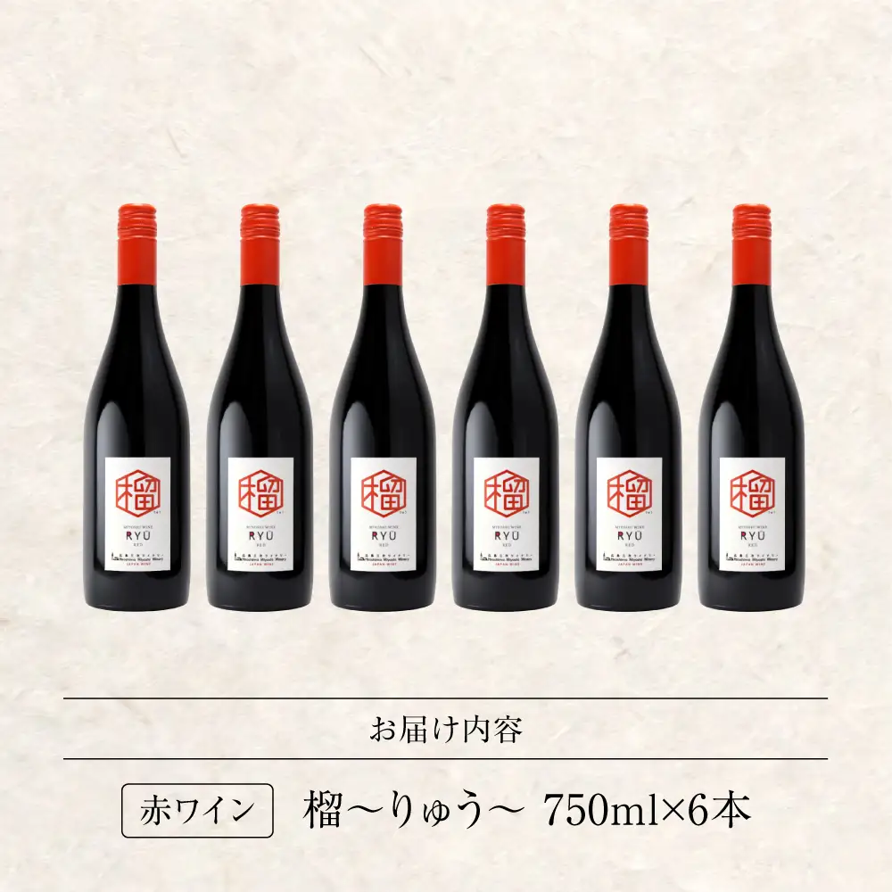 赤ワイン 榴 りゅう RYU 750ml×6本 [APAZ135]赤ワイン
