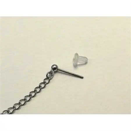 ターコイズブルーのSwing10mm玉ピアス【1699298】