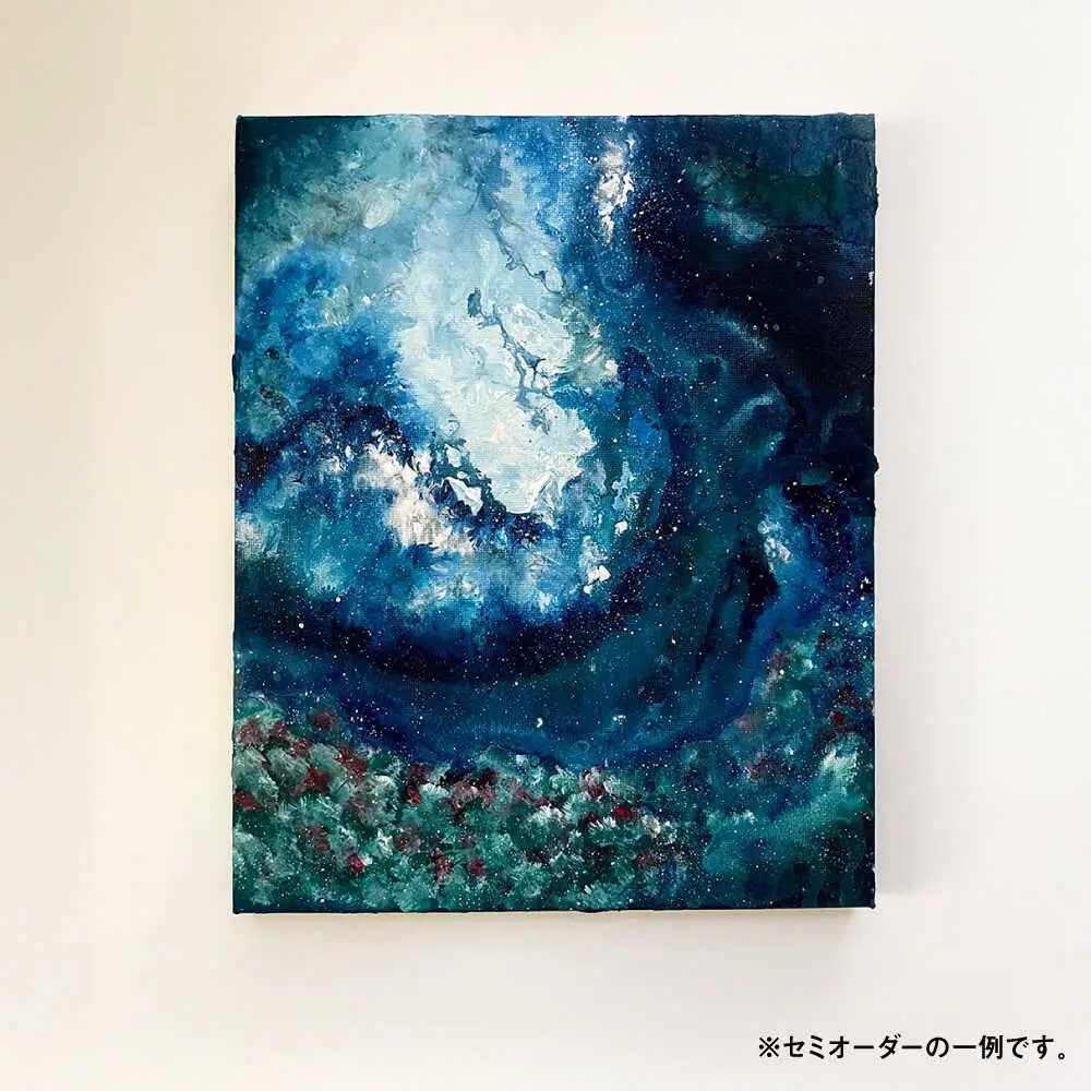 絵画作品（原画）F3号サイズ・額装あり 糸島市 / yaccka アート作品[ACN010]