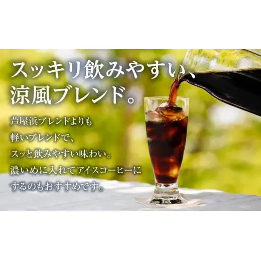 コーヒーポート芦屋浜 [ブレンド2種各250g]  スペシャルティコーヒー【粉】＆Feu クッキー8種