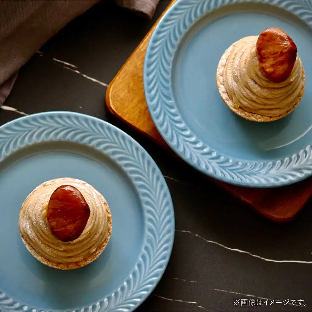 【波佐見焼】ローズマリー　リムプレートM ブルーグレー 2枚セット　食器 皿【翔芳窯】[FE586]