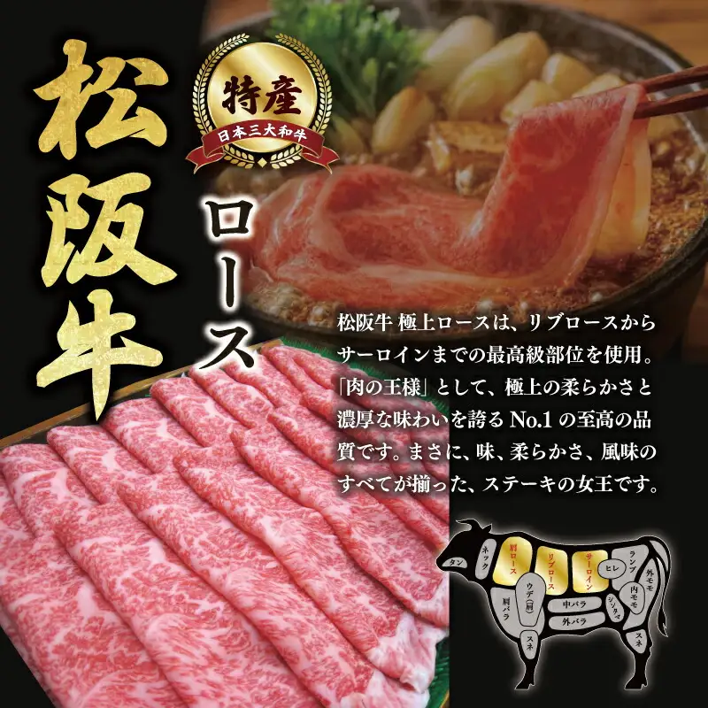 特産松阪牛ロースすき焼用500g　NT3