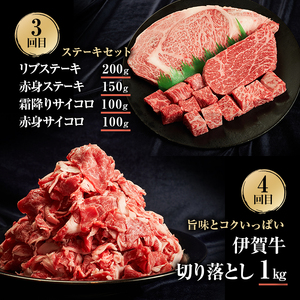 伊賀牛 定期便 6ヶ月 牛トロ ステーキ 伊賀牛