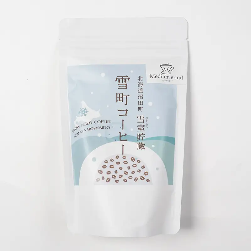 【定期便】雪町コーヒー 粉（100g）3個セット×6回 自家焙煎 低温貯蔵 エチオピア 北海道 沼田町 n-0127