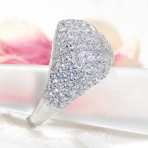 指輪 プラチナ リング PT900 ダイヤモンド 2.0ct パヴェ レディース ゴージャス ボリューム 幅広 贅沢 2カラット ダイヤ Pave ステンドグラス ジュエリー 【f295-d-pt】ALPAZ186