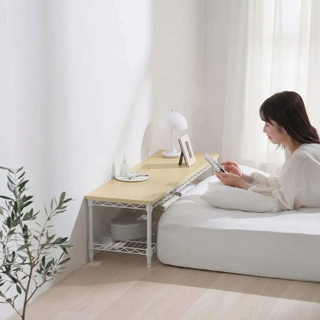 カラーメタルラック ローボード CML-10302 ホワイト テレビ台 おしゃれ テレビボード スチールラック メタルラック ラック 棚 カラーラック 幅101 奥行31 高さ30 スリム 収納 シンプル ヘッドボード テレビラック TV台 AVボード アイリスオーヤマ