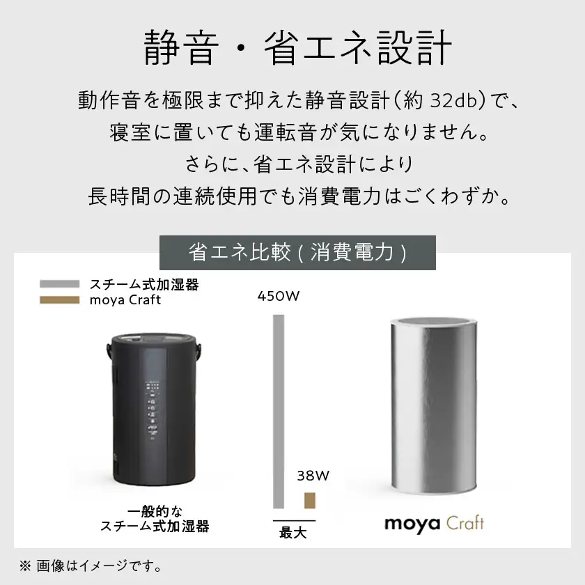 moya Craft ブラック CRAFT1JPBLK 加湿器(日本製)【1701157】