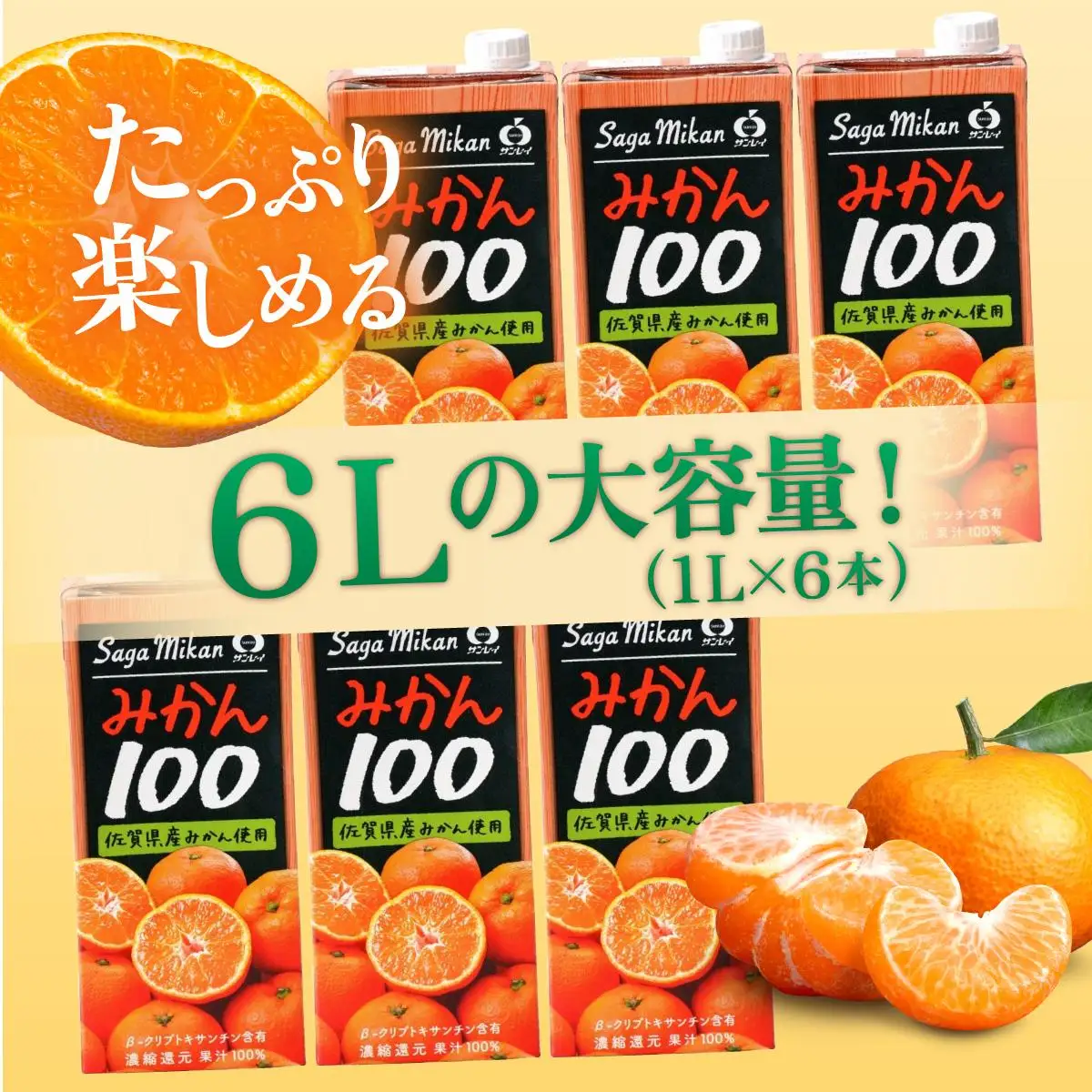 みかん100 1L×6本