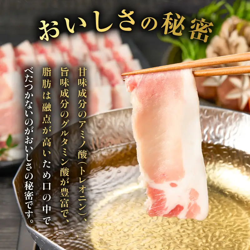 昔ながらの 黒豚 しゃぶしゃぶ セット 1.2kg＜ ロース 、バラ 、モモ ＞ K125-005 豚 豚肉