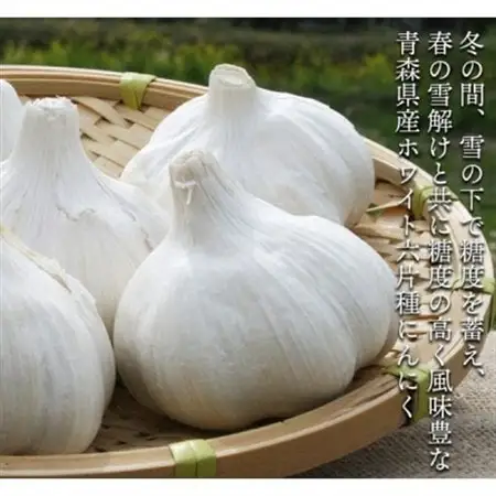 青森県産ホワイト六片種にんにく 1kg 大玉 (贈答用)【1635387】