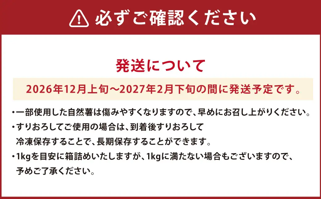 ここのえの自然薯 約1kg 長芋 山芋 とろろ 山菜 国産 九州産 九重町産 【2026年12月上旬～2027年2月下旬まで順次発送予定】