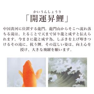 掛け軸「開運昇鯉」 小西春玲 尺五立 サイズ：54.5×190cm 桐箱付 掛け軸 和室 おしゃれ 日本画 表装 床の間