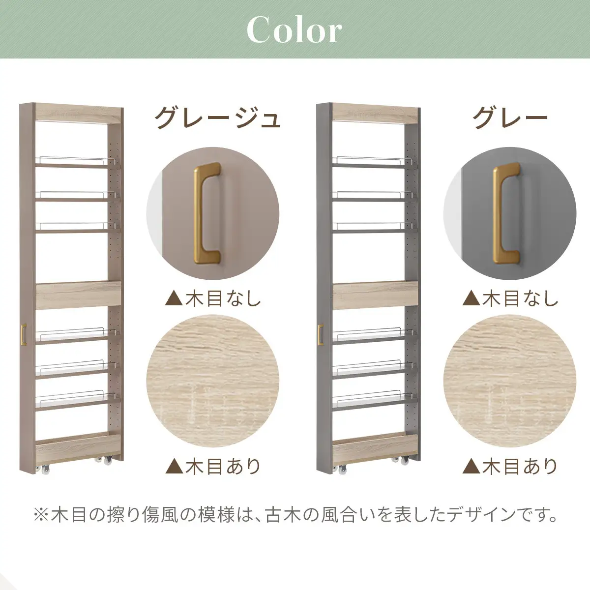 【完成品＋設置付き】すき間 ワゴンラック ハイタイプ 幅12cm （グレー）キッチン 隙間収納 キャスター付き キッチンワゴン スリム 収納 キッチン隙間ワゴン キッチン隙間家具 ラック キッチン収納 KKONRA945070-12-GY