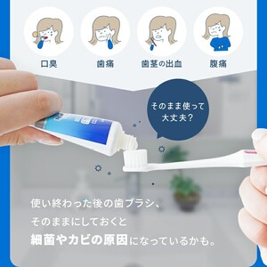 歯ブラシ除菌器 【ブルーグレー】歯ブラシスタンド 13-037