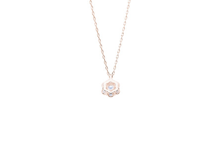 ダイヤモンド ネックレス フラワーL 0.6ct K18 ピンクゴールド  ジュエリー ダイヤ  18金 山梨 H-729 SWCI014-pg