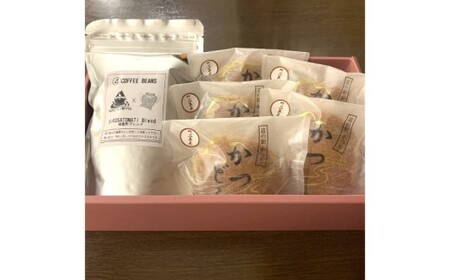 珈琲豆とかつどら5個【城里町ブレンド/つぶあん】(AF075)