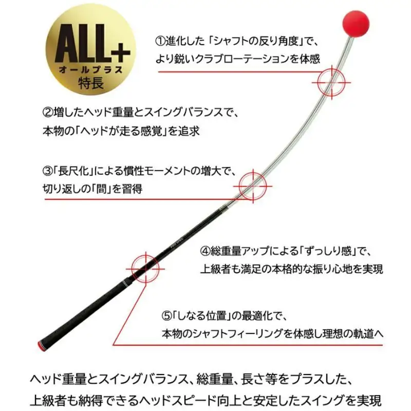 ゴルフ練習器具 フレループネオ オールプラス スイング矯正 ゴルフ練習器具【1本】