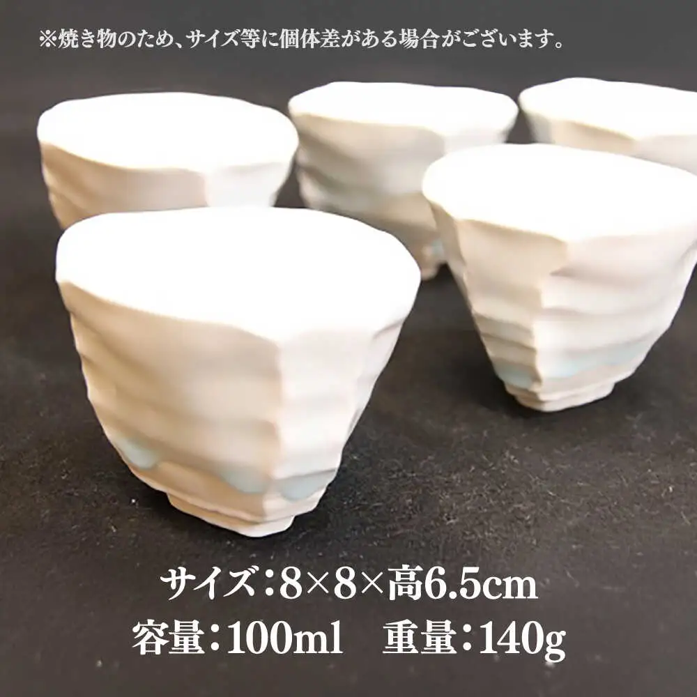 【宝寿窯】 雫しのぎ煎茶 5個 [UCN007] 煎茶碗