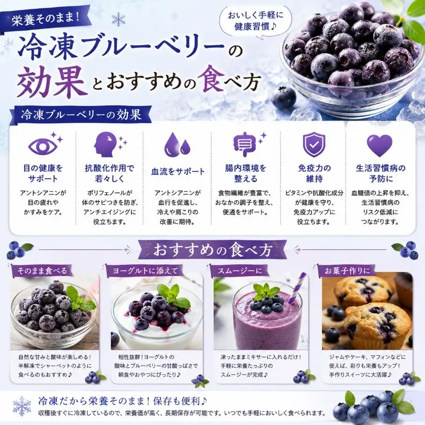 【定期3回】完熟 冷凍ブルーベリー 約 1kg