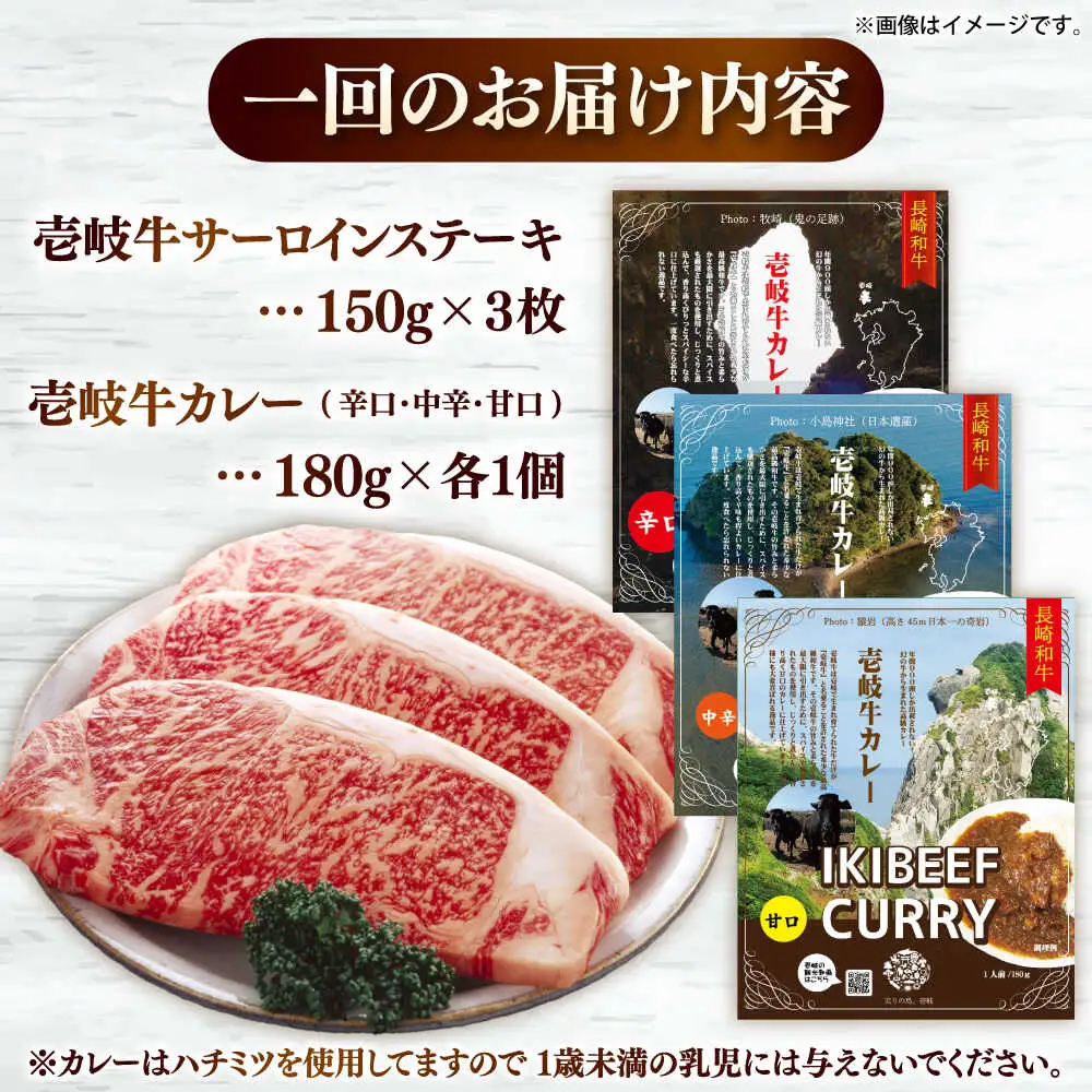 【全12回定期便】サーロインステーキ＆カレー3種 肉 和牛 [JDW118]
