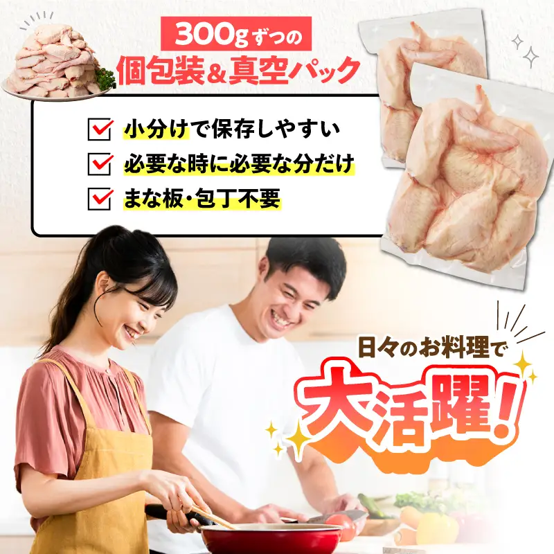 鹿児島県産 若鶏 手羽先 4.8kg セット KN165-006-01 肉 鶏肉 冷凍