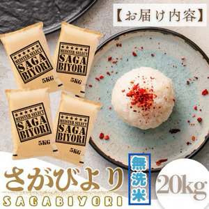 [令和7年産]【無洗米】さがびより 20kg (5kg×4袋) 