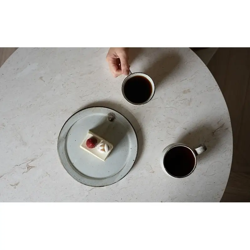 粉引リムプレート20Φ　2枚組 皿 食器 雑貨 日用品 