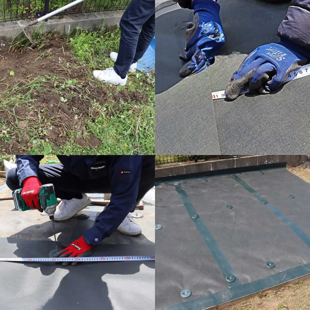 ポリエステル製 防草シート ディープグリーン 1m×10m 330JP 糸島市 / 株式会社NITTOSEKKO 除草 ガーデニング[ATQ006]