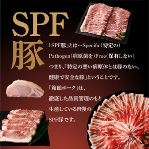 箱館ポーク ロース 1kg 国産 豚ロース肉 ステーキ・カツ用 SPF豚 北海道 函館市_HD188-003