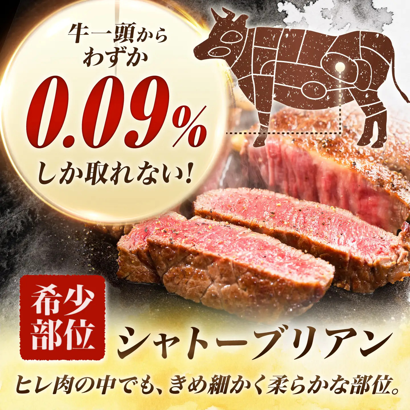 博多和牛シャトーブリアン 400g（200g×2）/シャトーブリアン 牛肉 [AFCN009]