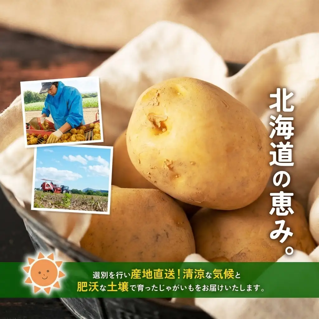 北海道産 青野農園 じゃがいも とうや Lサイズ 約10kg 2026年10月初旬～12月下旬頃お届け