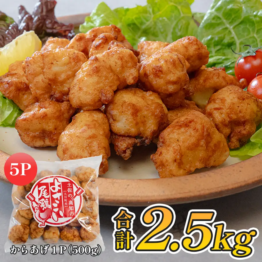 【唐揚げ】国産 よさこい尾鶏 鶏肉 唐揚げ 2.5kg