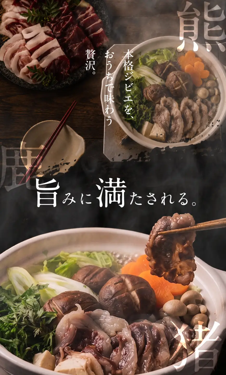 【定期便全6回（偶数月）】お家でジビエ♪おまかせ定期便（鹿／猪／熊）| 本格 ジビエ 料理 鹿肉 猪肉 熊肉 ヘルシー 高タンパク 飛騨高山舞地美恵 SW102
