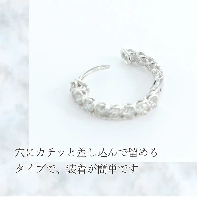 PT900　天然ダイヤモンド　ピアス　0.50ct 【P17784A】