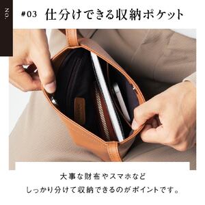 サコッシュ 本革 ネイビー MURA｜サコッシュ