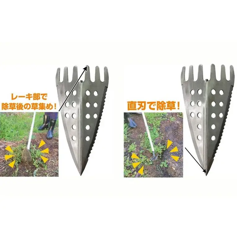 大進 ステン軽量三角ホーアルミ柄レーキ付 4939736502464