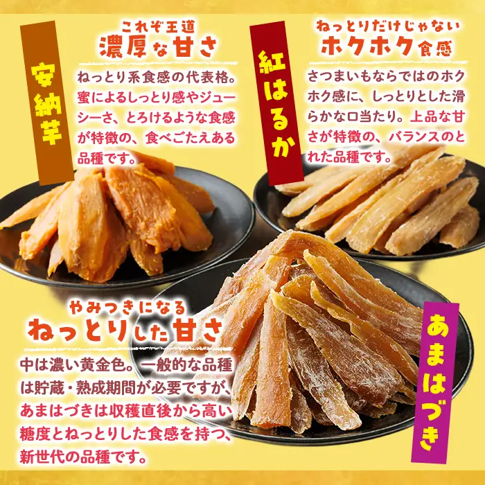 ＜先行予約受付中！2026年10月から順次発送予定＞＜訳あり＞干し芋切り落とし三兄弟食べ比べセット（あまはづき・紅はるか・安納芋 合計1.2kg・200g×各2袋) ジッパー付き袋 サツマイモ あまはづき 紅はるか 安納芋 小分け 便利 常温 保存 おやつ スイーツ 国産 【YO-21】【株式会社 陽】
