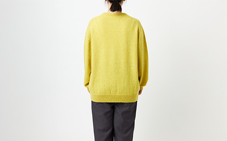≪先行予約≫【THISISASWEATER.】A4: A SWEATER IS COLOR.  Yellow moku イエロー カシミヤセーター 服 洋服 ユニセックス メンズ レディース ブランド 数量限定 山形県 山辺町 サイズ3 yt-scxym3